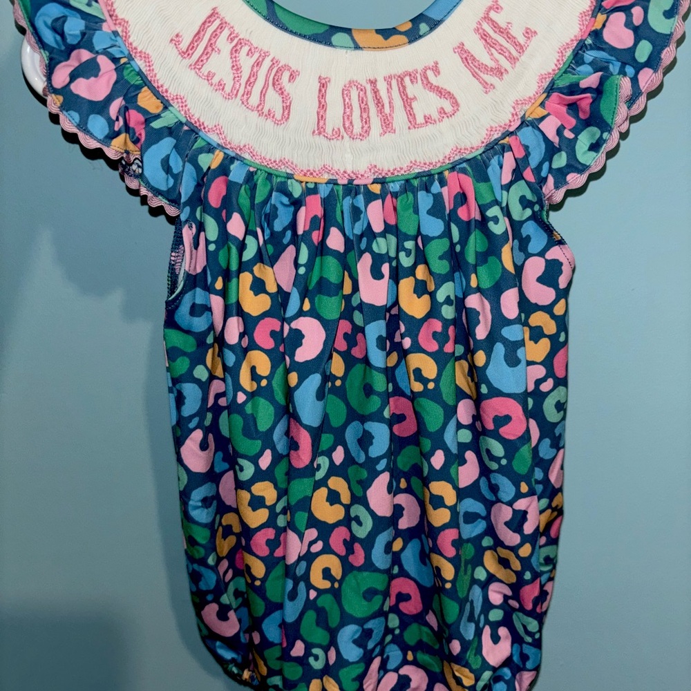 Hand Smocked baby girl bubble mamas mini 2t